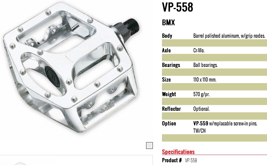 VP-558 Flat Extra Strong Par Pedales MTB,BMX,Spinning,ENDURO etc