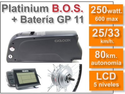 Kit Platinium LCD 5 B.O.S. + Batería GP 36v. 11Ah.