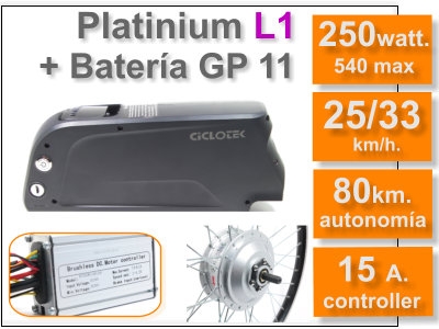 KIT Platinium L1 + Batería GP 36v. 11Ah.